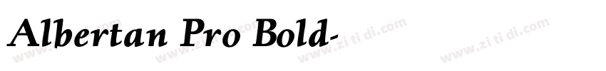 Albertan Pro Bold字体转换
